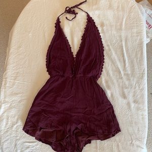 purple/maroon kendall & kylie romper